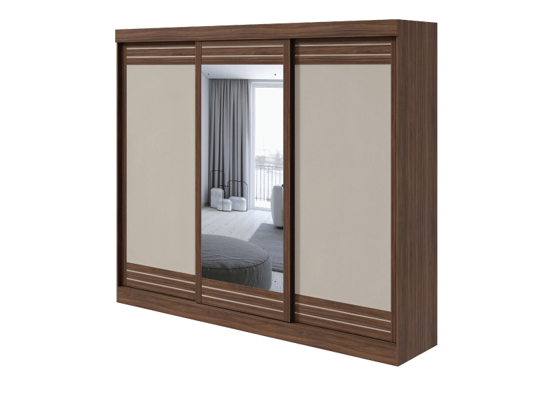 ARMOIRE SPECIAL (5PCS) 3 PTS + MIRROIR IMBUIA NAT